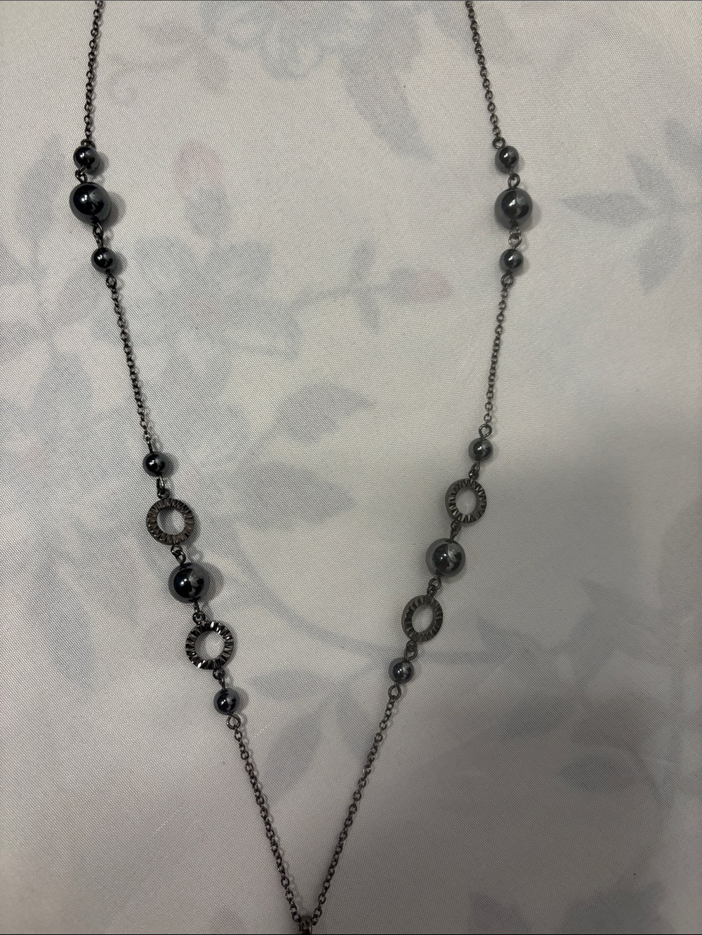 Gunmetal Crystal Tassel Y-Necklace - Women - Picture 3 of 5